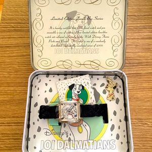Vintage 90s 101 Dalmatians watch with braided leather band.
